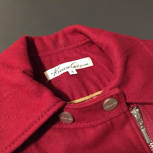 Vintage Kenneth Cole New York red/maroon coat in excellent condition - Picture 5 of 5